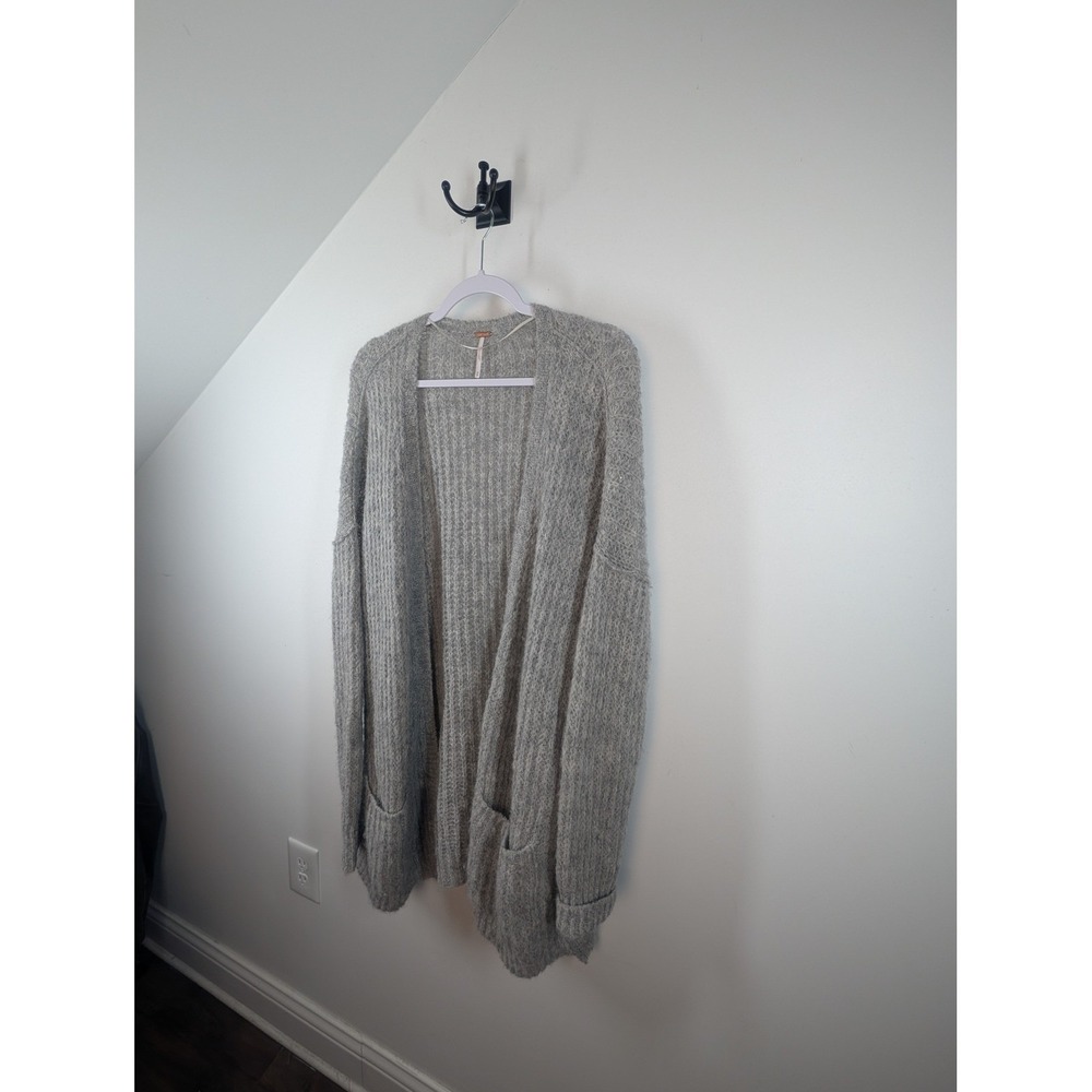 Cozy Ribbed Open-Front Cardigan - Gray - Picture 5 of 8